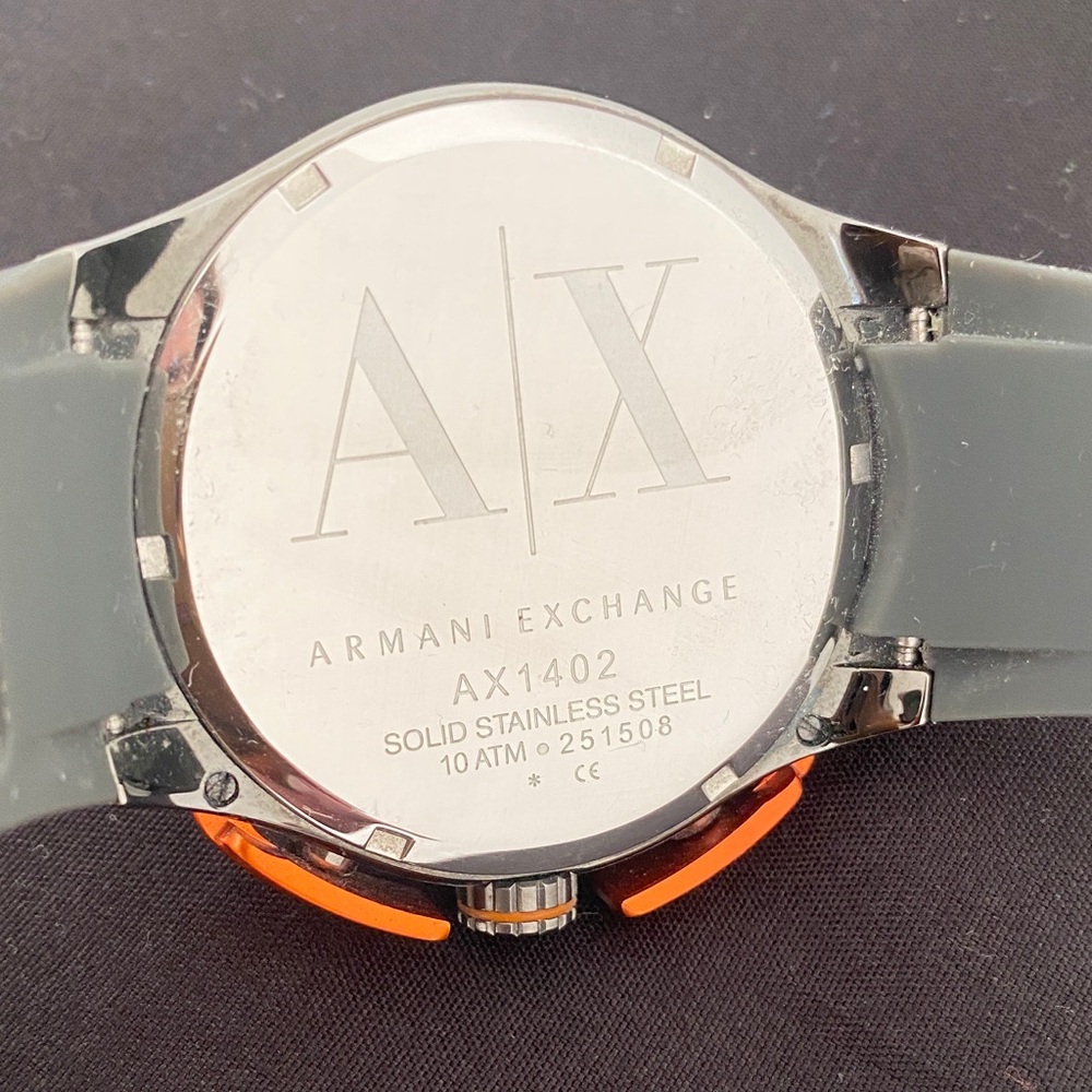 Armani Exchange Black and Orange Chronograph Watch - Picture 2 of 14